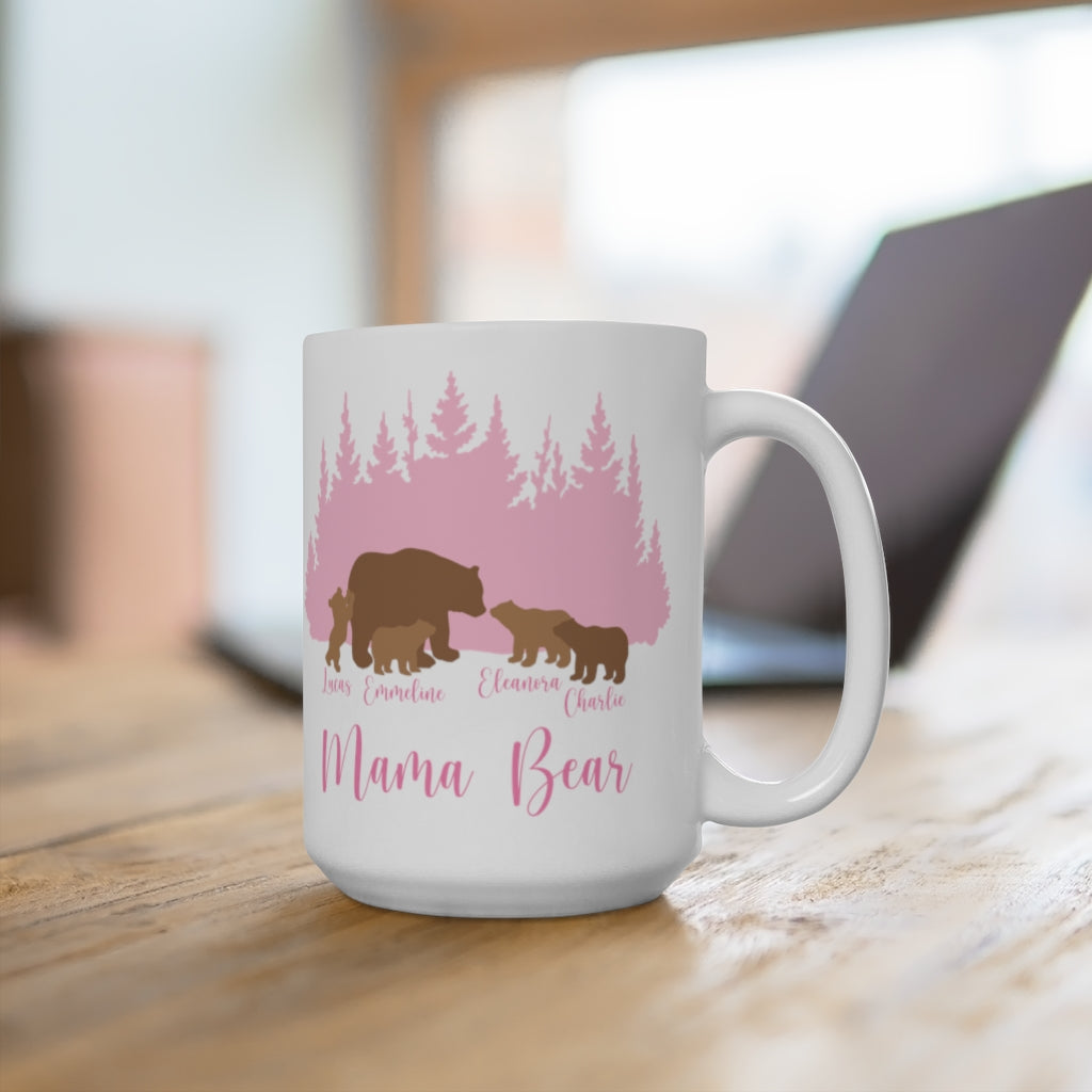Personalized Mama Bear Mug, Personalized Grandma Bear Mug