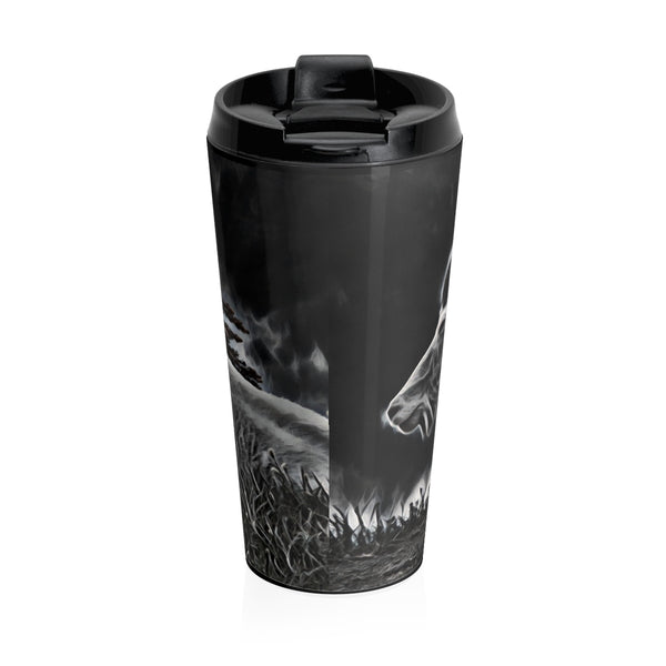 Mountain goat travel coffee mug