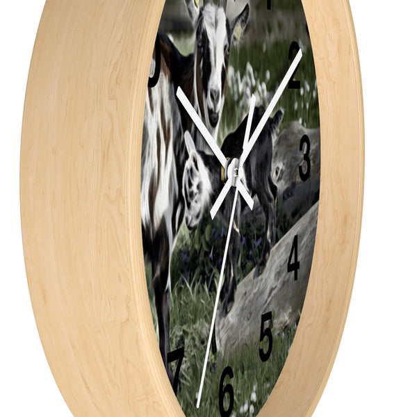 Cute baby goat wall clock perfect for your farm house