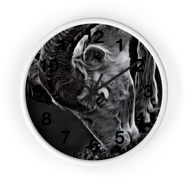 dall rams in the mountain wall clock