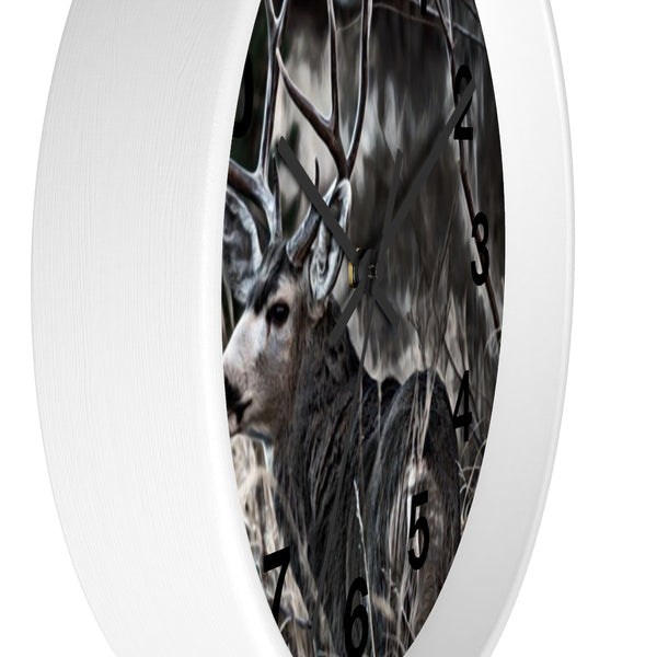 rocky mountain mule deer wall clock