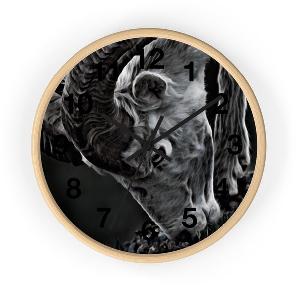 dall rams in the mountain wall clock