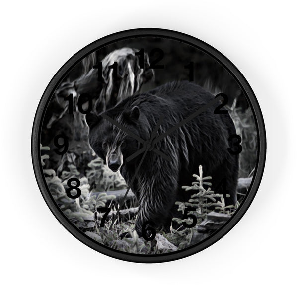 large black bear wall clock perfect for any cabin in the woods