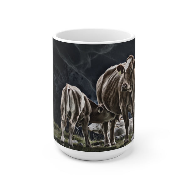 Cows In Mountains Coffee Mug