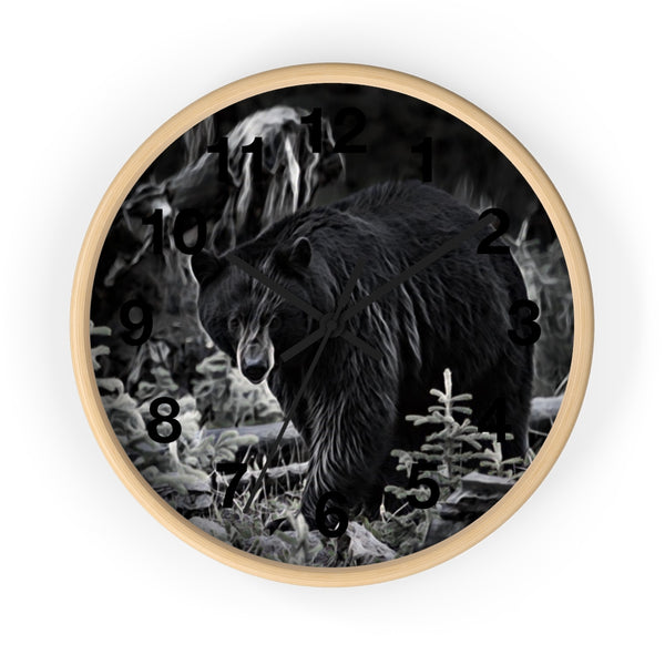 large black bear wall clock perfect for any cabin in the woods