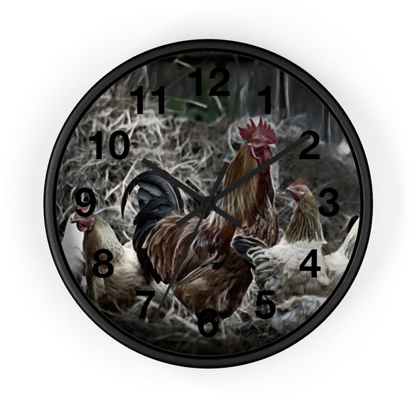 Farm chicken wall clock perfect for farm house decor