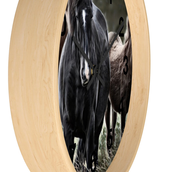 Horses galloping wall clock perfect farmhouse wall decor