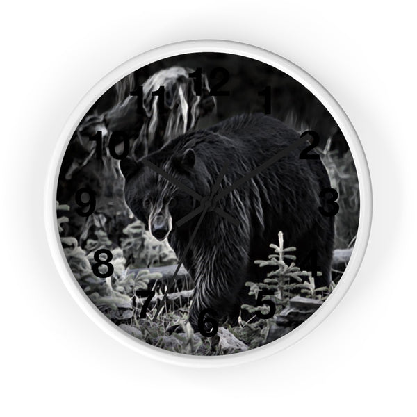 large black bear wall clock perfect for any cabin in the woods