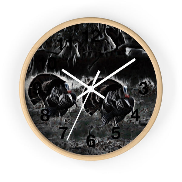 spring turkey wall clock perfect for any cabin in the mountains
