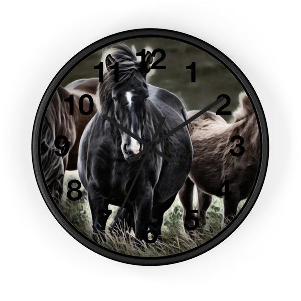 Horses wall clock perfect for horse girls bedroom