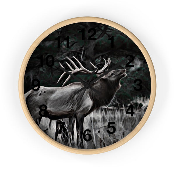 bugling bull elk wall clock perfect for your rustic home