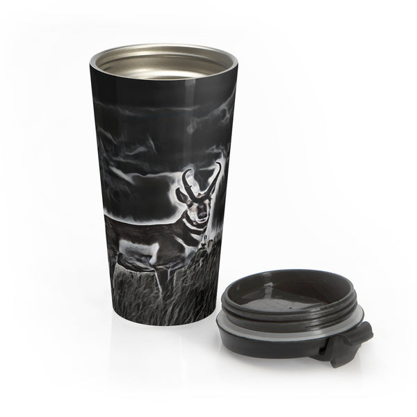 Pronghorn antelope travel coffee mug