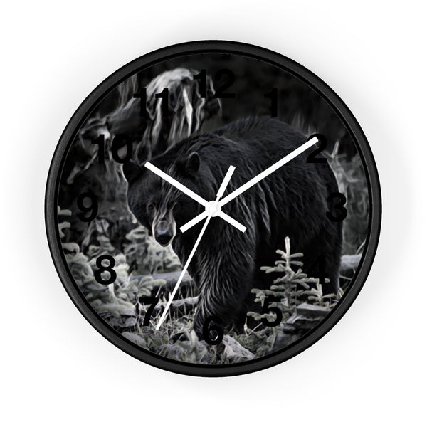 large black bear wall clock perfect for any cabin in the woods