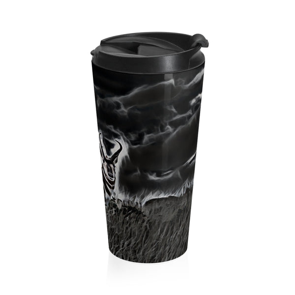 Prong horned travel coffee mug