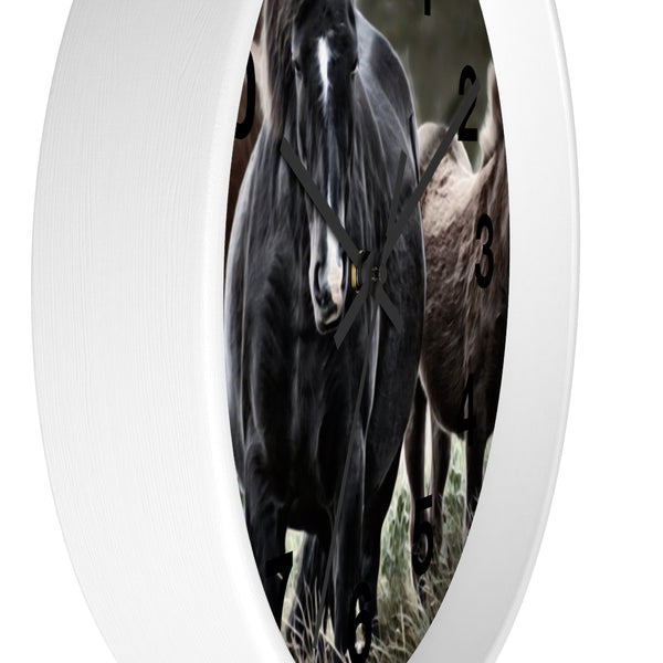 Horses galloping wall clock perfect farmhouse wall decor