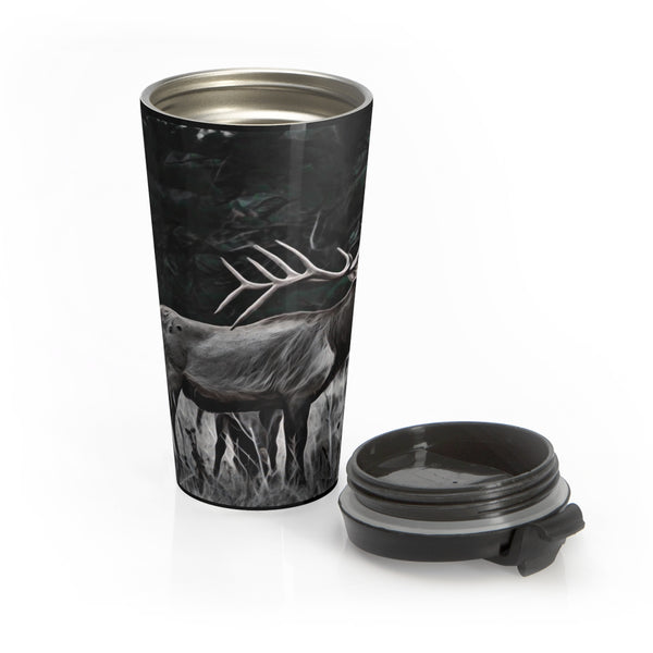 Bugling elk wildlife travel coffee mug