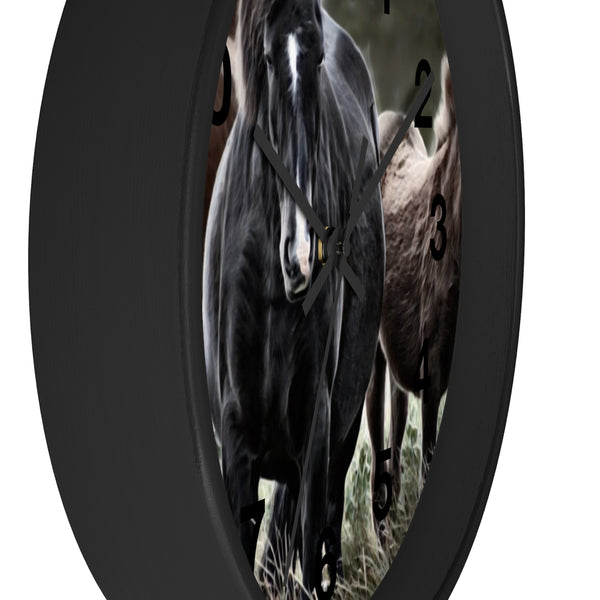 Horses galloping wall clock perfect farmhouse wall decor