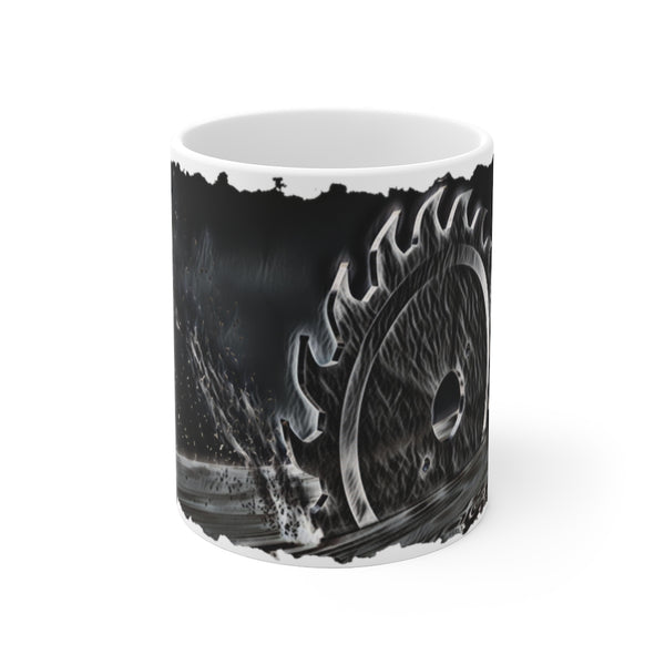 woodworker gift, woodworking mug, woodworking cup, handyman gift, diy coffee mug, handyman coffee mug, handyman coffee cup, handyman mug, handyman cup, sawblade cup, sawblade mug, maker coffee cup, maker coffee mug,
