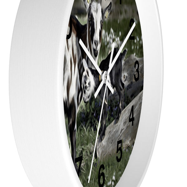 Cute baby goat wall clock perfect for your farm house
