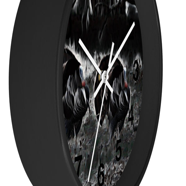 strutting gobblers wall clock