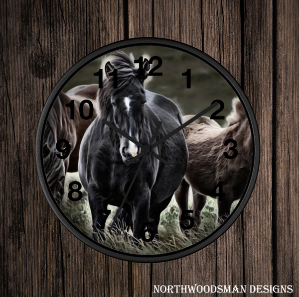 Horse wall clock perfect for any farm house