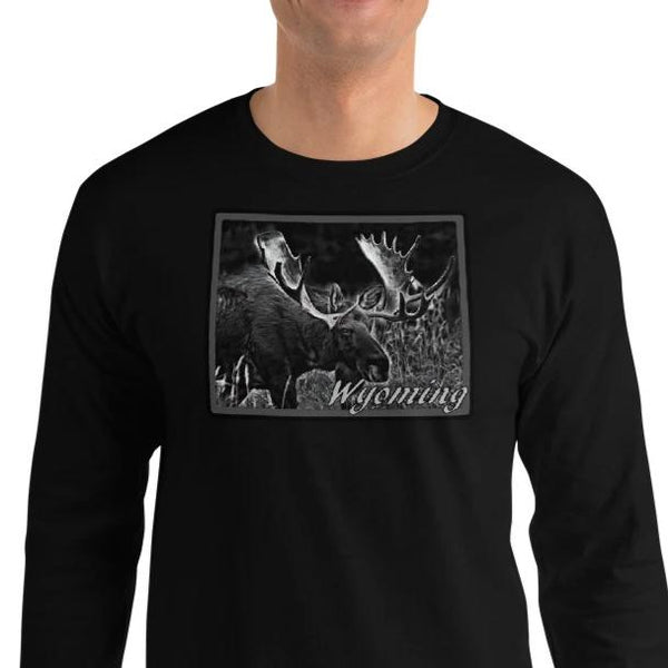 Wyoming Moose Long Sleeve T-Shirt