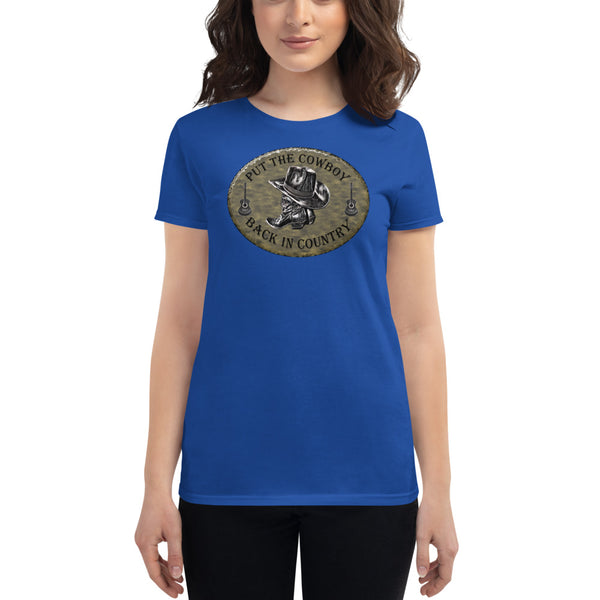Country Music Women's Cowboy Short Sleeve T-Shirt