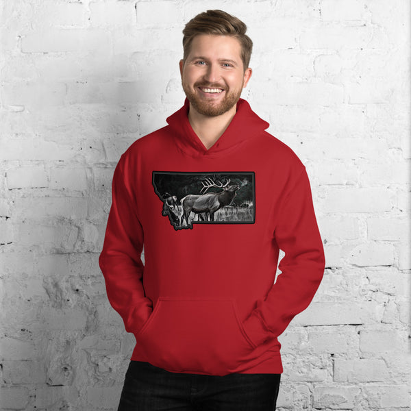Montana Elk Hooded Sweatshirt