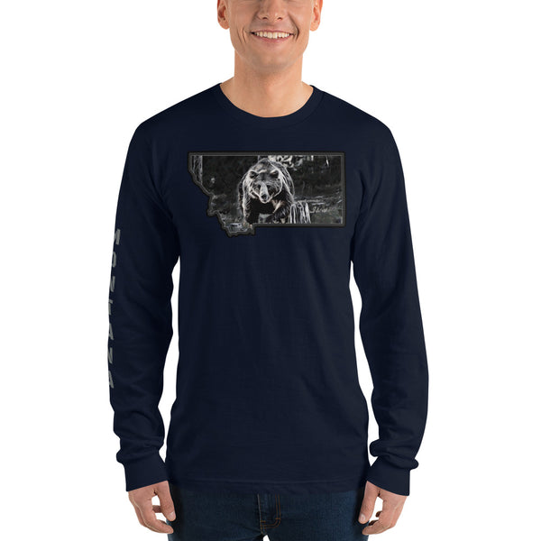 Montana Bear Hunting Long Sleeve T-Shirt