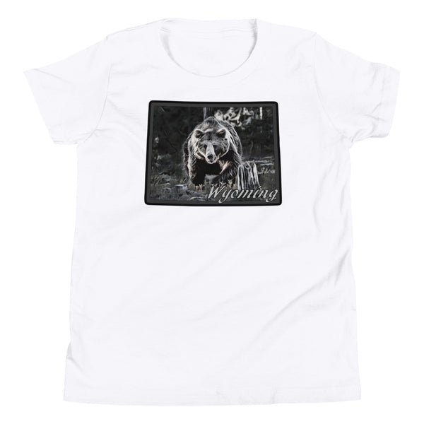Wyoming Bear Youth Short Sleeve T-Shirt
