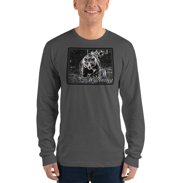 Wyoming Bear Long Sleeve T-Shirt