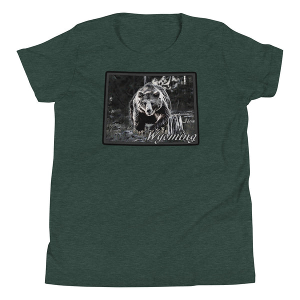 Wyoming Bear Youth Short Sleeve T-Shirt