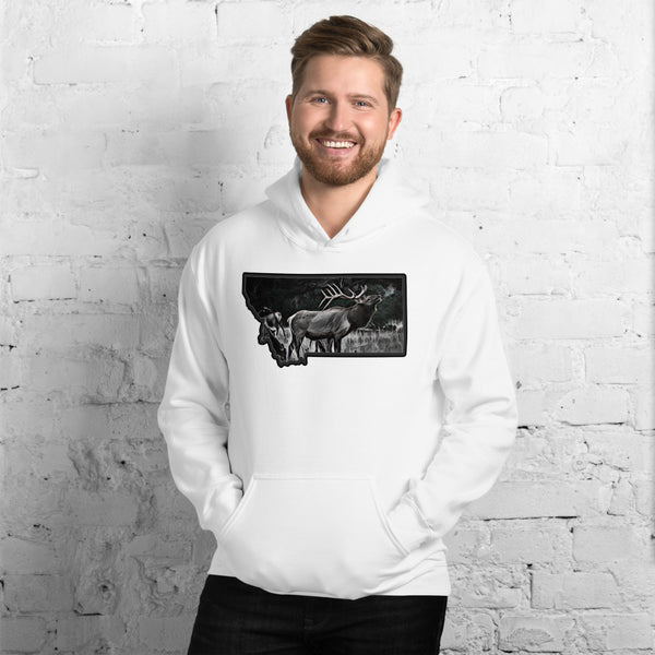 Montana Elk Hooded Sweatshirt
