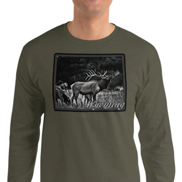 Wyoming Elk Long Sleeve T-Shirt