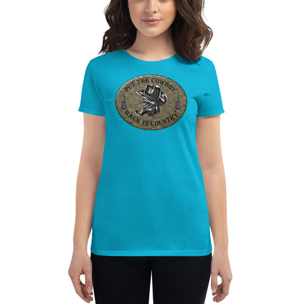 Country Music Women's Cowboy Short Sleeve T-Shirt