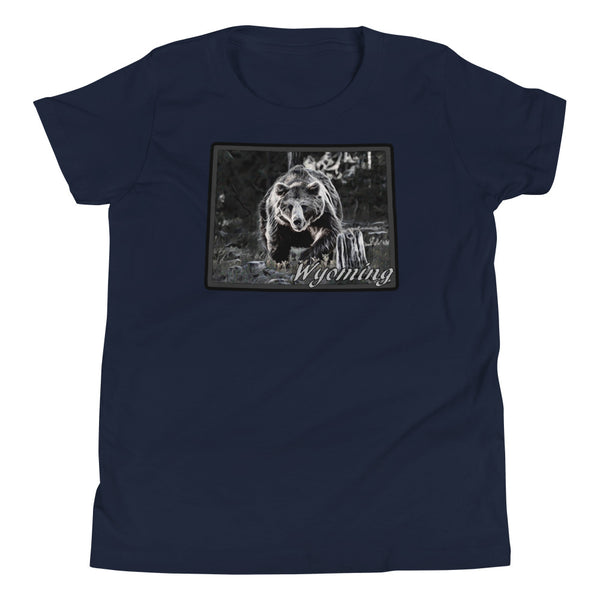 Wyoming Bear Youth Short Sleeve T-Shirt