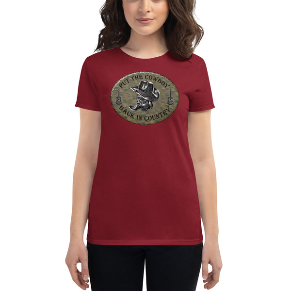 Country Music Women's Cowboy Short Sleeve T-Shirt