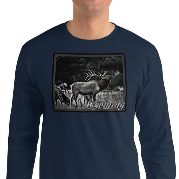 Wyoming Elk Long Sleeve T-Shirt