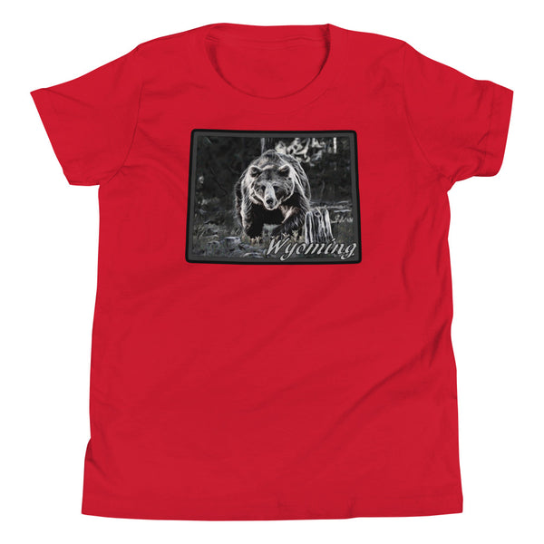 Wyoming Bear Youth Short Sleeve T-Shirt
