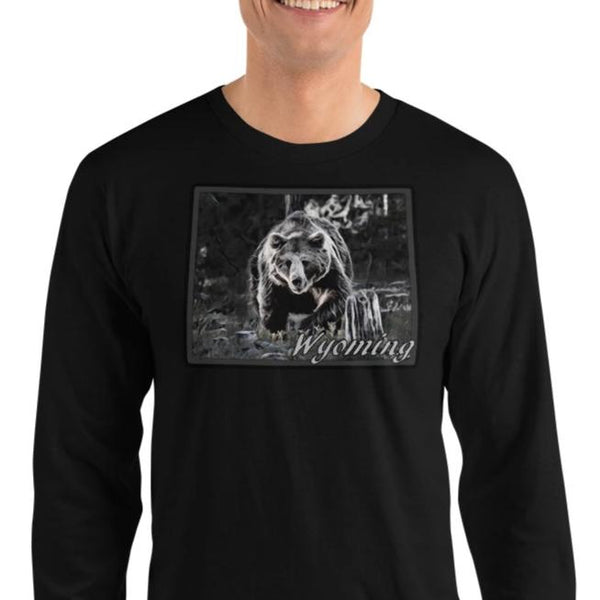 Wyoming Bear Long Sleeve T-Shirt