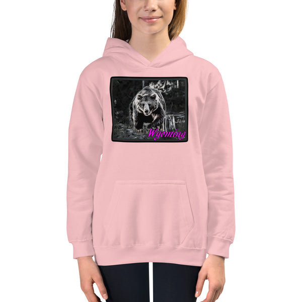 Wyoming Bear Youth Girls Hoodie