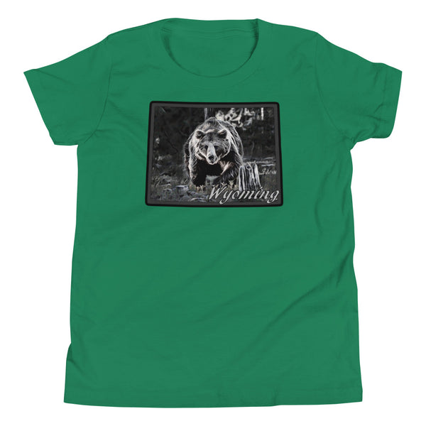 Wyoming Bear Youth Short Sleeve T-Shirt