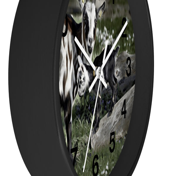 Cute baby goat wall clock perfect for your farm house