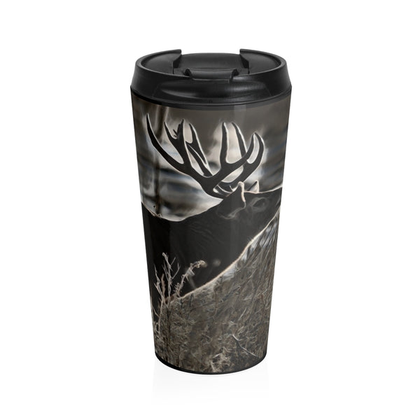 Mule deer travel coffee mug