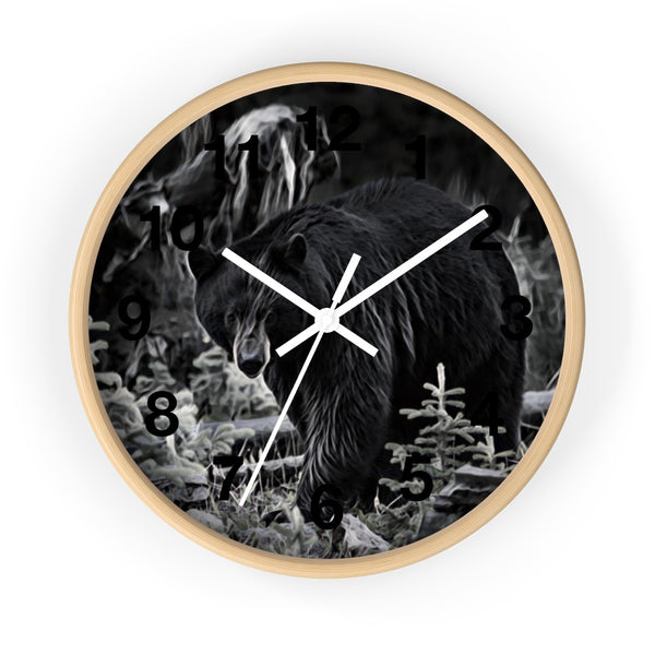 large black bear wall clock perfect for any cabin in the woods