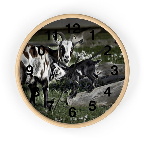 Baby goat wall clock perfect for farm house decor