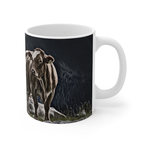 Cows In Mountains Coffee Mug