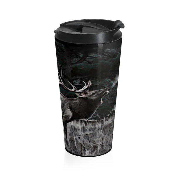 Bugling elk wildlife travel coffee mug