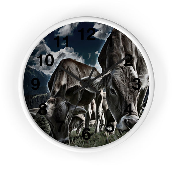 Cattle wall clock perfect for farm house decor
