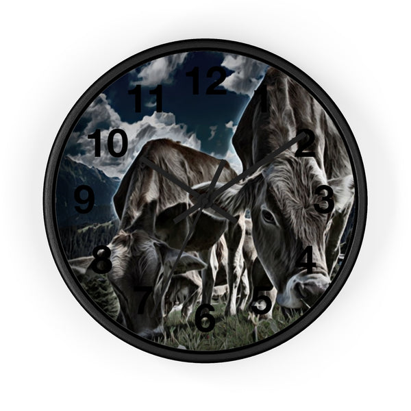 Cattle wall clock perfect for farm house decor